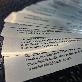 Karstumizturīgas alumīnija uzlīmes 🥵🔥

Klienta prasībai izgatavot uzlīmes uz materiāla, kas ir noturīgas pret karstumu automašīnas motortelpā, atradām risinājumu - skaistas un gaumīgas alumīnija uzlīmes ar spēcīgu līmslāni. 🤩

Ja arī Tev ir nepieciešamas uzlīmes, kas ir ne tikai noturīgas, bet arī elegantas, raksti mums uz info@goldgroup.lv ✉️

#stickerspot #stickerspotuzlimes #uzlimes #aluminijauzlimes #karstumizturigasuzlimes #uzlimjudruka #uzlimjurazosana #autouzlīmes